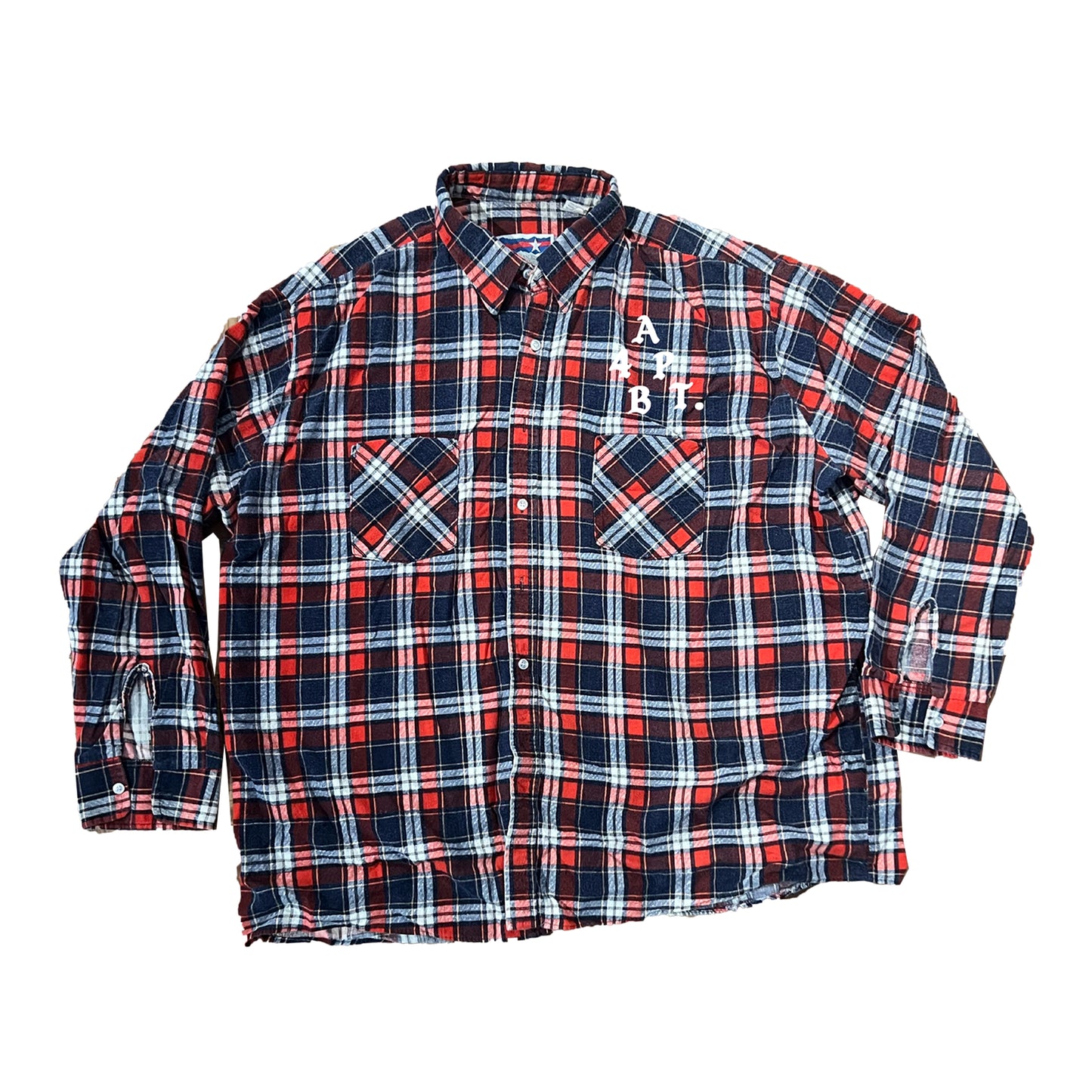 (re)Purposed by 4B Red, White + Blue Flannel