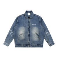 La Boheme Vintage Wash Zip Up Denim Jacket