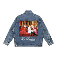 La Boheme Vintage Wash Zip Up Denim Jacket