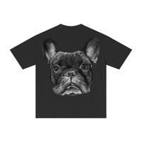 275GSM Men's Double-Yarn Raw-Edge Pigment-Wash T-Shirt Black