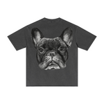 275GSM Men's Double-Yarn Raw-Edge Pigment-Wash T-Shirt Dark green