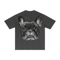 275GSM Men's Double-Yarn Raw-Edge Pigment-Wash T-Shirt Dark green
