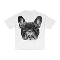 275GSM Men's Double-Yarn Raw-Edge Pigment-Wash T-Shirt White