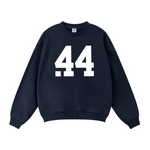 360GSM Unisex Solid-Color Loopback Crew Neck Sweatshirt Midnight Navy