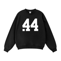 360GSM Unisex Solid-Color Loopback Crew Neck Sweatshirt Black